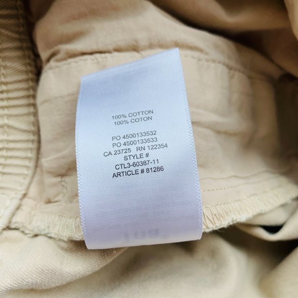 Aritzia Tna Christie Pant Mid-rise cotton twill wide leg, sz M, Olive Beige - Picture 5 of 5